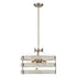 DVI Lighting 3 Light FORT GARRY 3 Light PENDANT in Buffed Nickel and Barnwood on Metal Finish Model: DVP41820BN+BAW