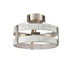 DVI Lighting 3 Light FORT GARRY 3 Light SEMI FLUSH in Buffed Nickel and Barnwood on Metal Finish Model: DVP41811BN+BAW