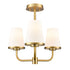 DVI Lighting 3 Light KANATA 3 Light DUAL MOUNT in Brass Finish Model: DVP48012BR-OP