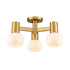 DVI Lighting 3 Light LILLOOET 3 Light SEMI FLUSH in Brass Finish Model: DVP49412BR-TO
