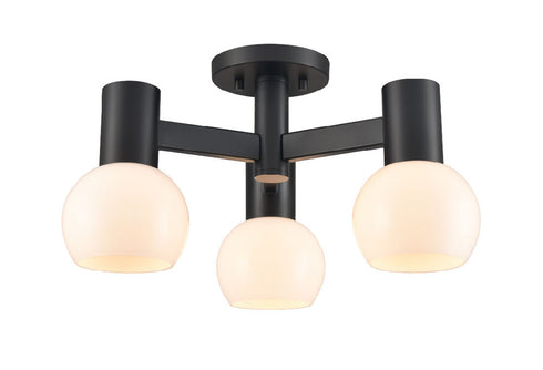 DVI Lighting 3 Light LILLOOET 3 Light SEMI FLUSH in Brass Finish Model: DVP49412BR-TO