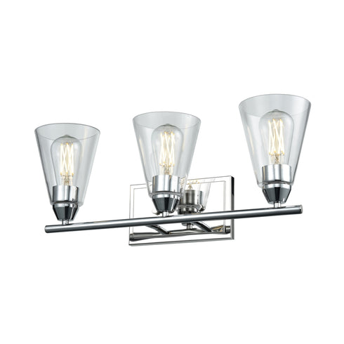 DVI Lighting 3 Light LOUISBOURG 3 Light VANITY in Chrome Finish Model: DVP34343CH-CL