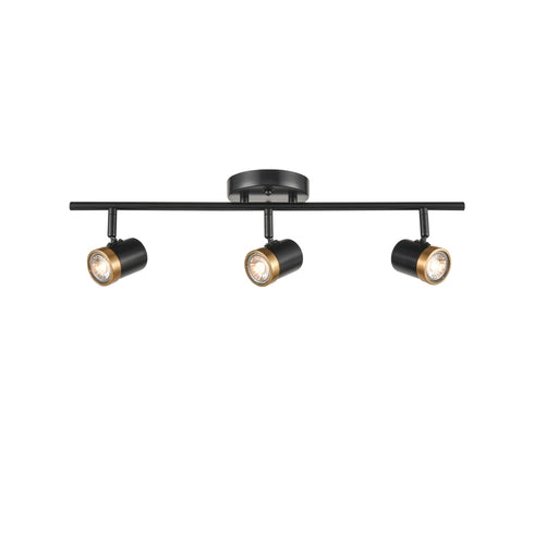 DVI Lighting 3 Light OEIL DE BASE LINEAR TRACK Light in Ebony and Multiple Finishes Finish Model: DVP19986EB+MF