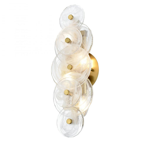 DVI Lighting 4 Light CAROUSEL 18 Inch SCONCE BRASS With MS GLASS Model: DVP36501BR-MS