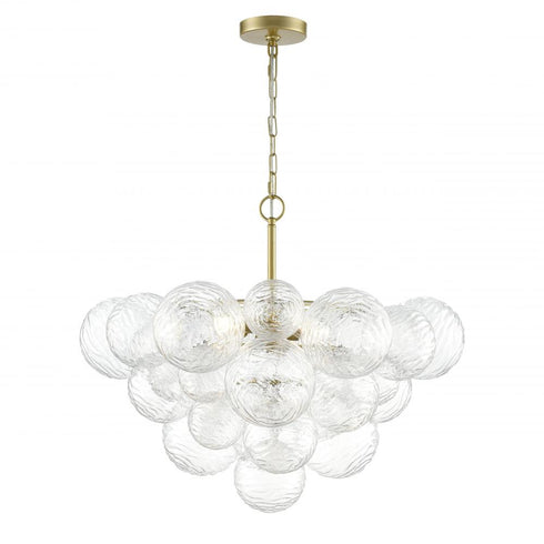 DVI Lighting 4 Light COMET 4 Light PENDANT in Painted Satin Brass Finish Model: DVP32823PSB-WVC