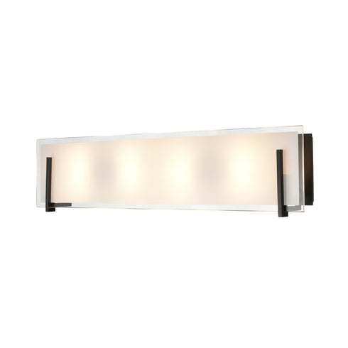 DVI Lighting 4 Light GENEVA 24 Inch 4 Light VANITY in Ebony Finish Model: DVP14843EB-SSOP