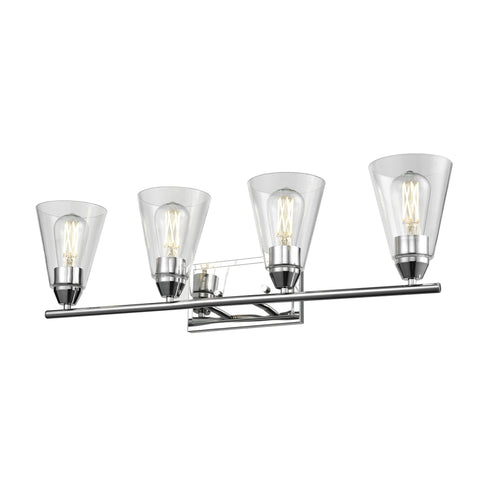 DVI Lighting 4 Light LOUISBOURG 4 Light VANITY in Chrome Finish Model: DVP34344CH-CL