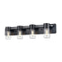 DVI Lighting 4 Light TUXEDO 4 Light VANITY in Ebony and Chrome Finish Model: DVP40744EB+CH-OP