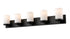 DVI Lighting 5 Light Dieppe 5 Light Vanity in Ebony Finish Model: DVP0455EB-OP