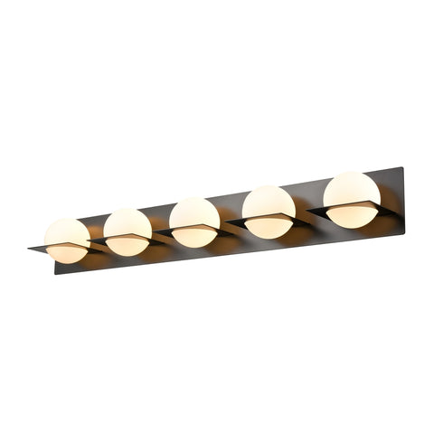DVI Lighting 5 Light IO 5 Light VANITY in Ebony Finish Model: DVP0955EB-OP