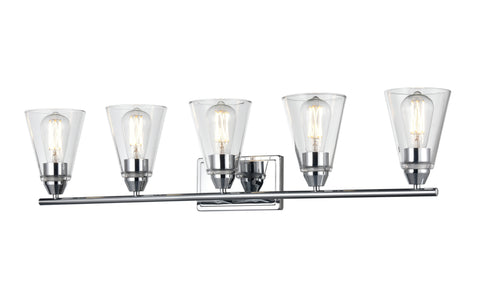 DVI Lighting 5 Light LOUISBOURG 5 Light VANITY in Chrome Finish Model: DVP34355CH-CL