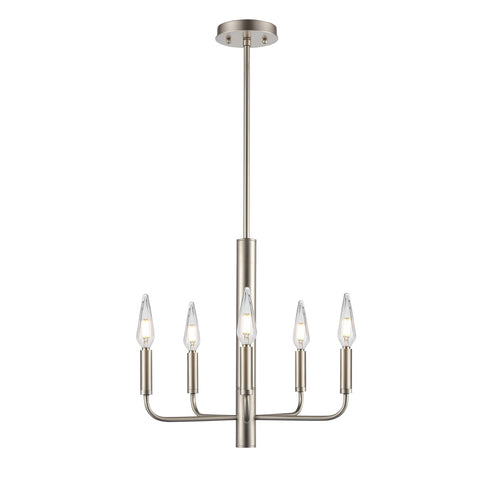 DVI Lighting 5 Light OLIVIA 5 Light DUAL MOUNT in Multiple Finishes and Painted Satin Brass Finish Model: DVP44025MF+GR