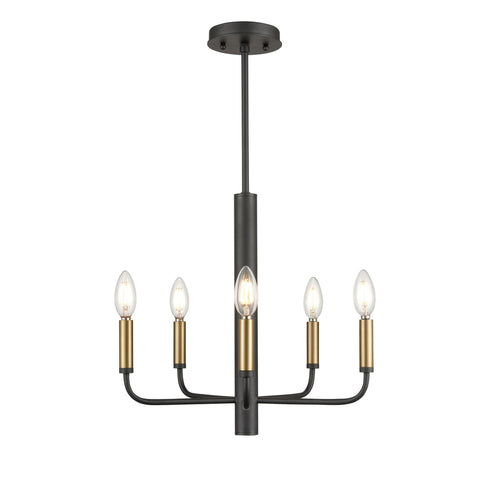 DVI Lighting 5 Light OLIVIA 5 Light DUAL MOUNT in Multiple Finishes and Painted Satin Brass Finish Model: DVP44025MF+GR