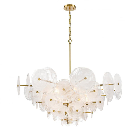 DVI Lighting 6 Light CAROUSEL 6 Light PENDANT in Brass Finish Model: DVP36526BR-MS