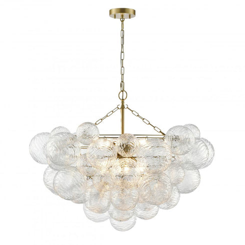 DVI Lighting 6 Light COMET 6 Light PENDANT in Painted Satin Brass Finish Model: DVP32829PSB-WVC