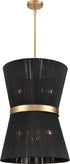 DVI Lighting 6 Light ELLESMERE Ø20 Inch FOYER in Brass Finish Model: DVP43648BR-BK
