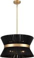 DVI Lighting 6 Light ELLESMERE Ø22.5 Inch PENDANT in Brass Finish Model: DVP43605BR-BK