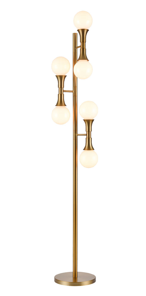 DVI Lighting 6 Light FRENCH QUARTER 6 Light FLOOR LAMP in Brass Finish Model: DVP43409BR