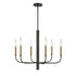 DVI Lighting 6 Light OLIVIA 6 Light CHANDELIER in Multiple Finishes and Graphite Finish Model: DVP44026MF+GR