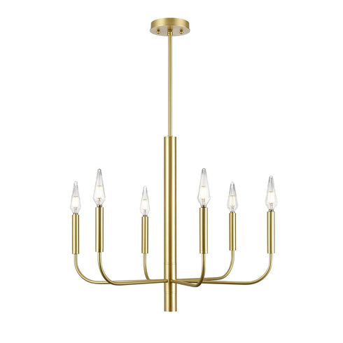 DVI Lighting 6 Light OLIVIA 6 Light CHANDELIER in Multiple Finishes and Graphite Finish Model: DVP44026MF+GR