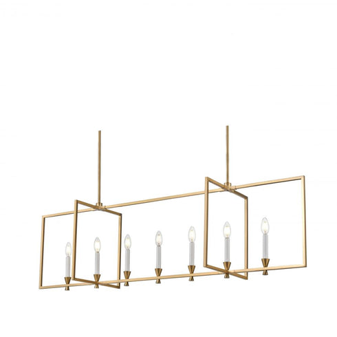 DVI Lighting 7 Light CARISBROOKE 56 Inch LINEAR BRASS Model: DVP37104BR