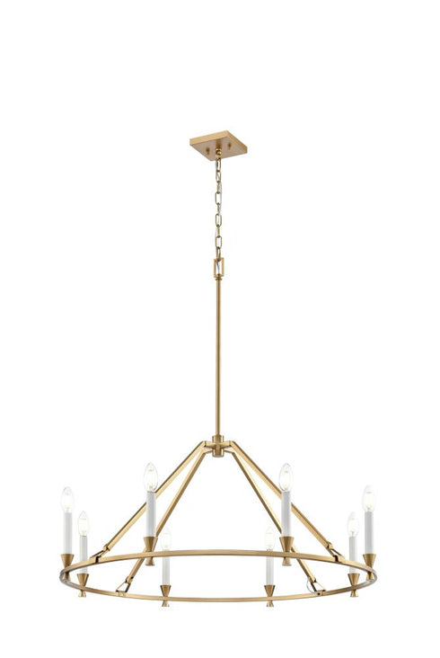 DVI Lighting 8 Light CARISBROOKE 34 Inch CHANDELIER BRASS Model: DVP37129BR