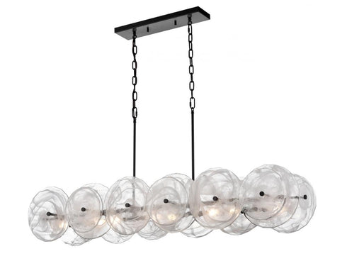 DVI Lighting 8 Light CAROUSEL 8 Light LINEAR PENDANT in Brass Finish Model: DVP36502BR-MS