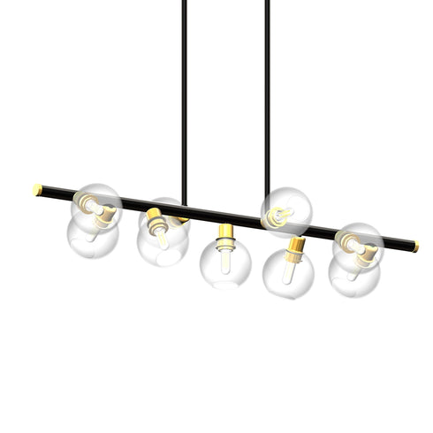 DVI Lighting 9 Light Linear In Venetian Brass And Graphite Model: DVP20805VBR+GR-CL
