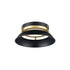 DVI Lighting ALCENON Ø10.5 Inch FLUSHMOUNT in Ebony and Platinum Finish Model: DVP39518EB+PL-CCT