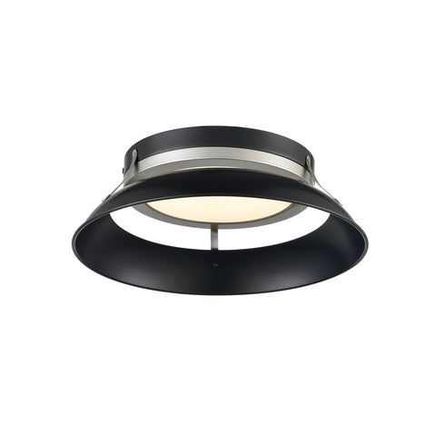 DVI Lighting ALCENON Ø13.5 Inch FLUSHMOUNT in Ebony and Platinum Finish Model: DVP39528EB+PL-CCT