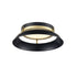 DVI Lighting ALCENON Ø13.5 Inch FLUSHMOUNT in Ebony and Platinum Finish Model: DVP39528EB+PL-CCT