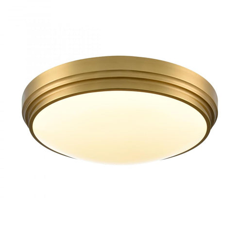 DVI Lighting ALGOMA 17 Inch LED FLUSH MOUNT in Brass Finish Model: DVP33048BR-5CCT