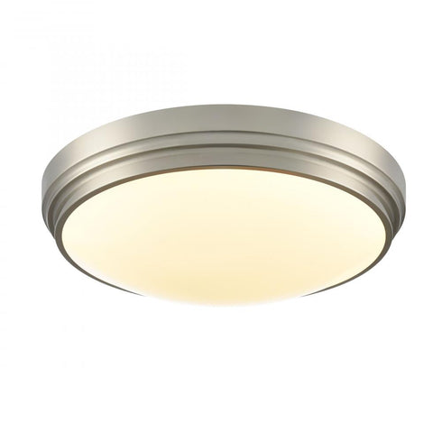 DVI Lighting ALGOMA 17 Inch LED FLUSH MOUNT in Satin Nickel Finish Model: DVP33048SN-5CCT