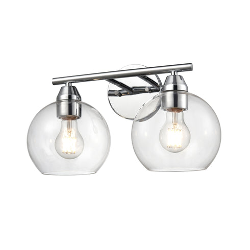 DVI Lighting Andromeda 2 Light Vanity in Brass Finish Model: DVP34722BR-CL