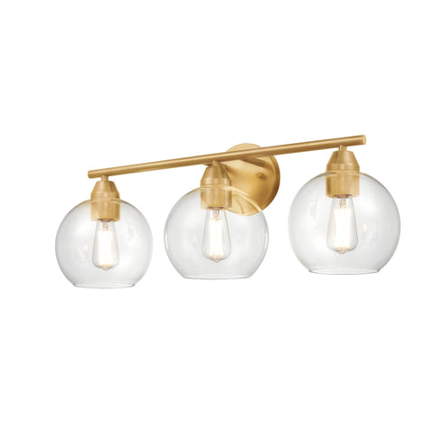 DVI Lighting Andromeda 3 Light Vanity in Brass Finish Model: DVP34743BR-CL