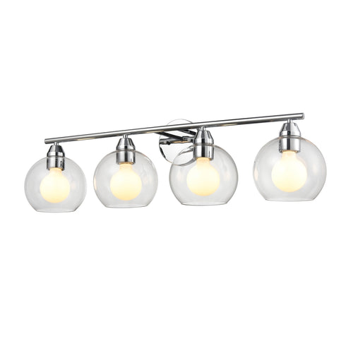 DVI Lighting Andromeda 4 Light Vanity in Brass Finish Model: DVP34744BR-CL