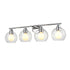 DVI Lighting Andromeda 4 Light Vanity in Brass Finish Model: DVP34744BR-CL