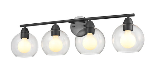 DVI Lighting Andromeda 4 Light Vanity in Brass Finish Model: DVP34744BR-CL