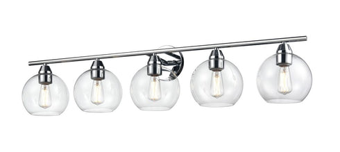 DVI Lighting Andromeda 5 Light Vanity in Brass Finish Model: DVP34755BR-CL