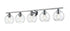 DVI Lighting Andromeda 5 Light Vanity in Brass Finish Model: DVP34755BR-CL