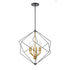 DVI Lighting Ashoona 6 Light Pendant in Buffed Nickel And Ebony Finish Model: DVP44905BN+EB