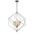 DVI Lighting Ashoona 9 Light Foyer in Buffed Nickel And Ebony Finish Model: DVP44948BN+EB