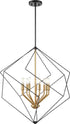 DVI Lighting Ashoona 9 Light Foyer in Buffed Nickel And Ebony Finish Model: DVP44948BN+EB