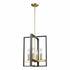 DVI Lighting Blairmore 4 Light Foyer in Ironwood on Metal and Graphite Finish Model: DVP30248GR+IW-CL