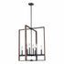 DVI Lighting Blairmore 8 Light Foyer in Ironwood on Metal and Graphite Finish Model: DVP30249GR+IW-CL