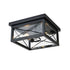 DVI Lighting County Fair 2 Light Flush Mount Model: DVP43370BK+BIW-CL