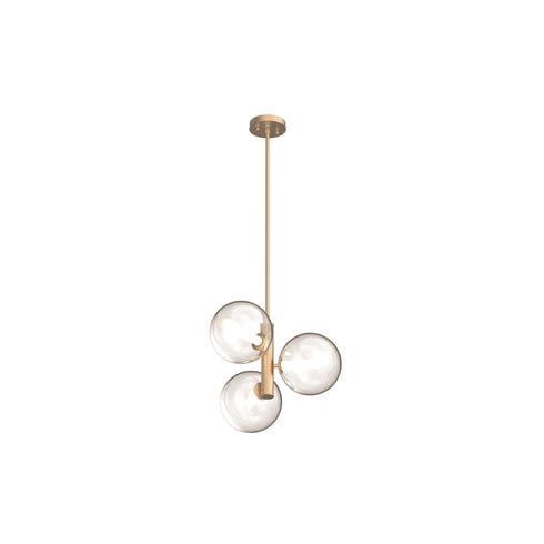 DVI Lighting Courcelette 3 Light Pendant in Chrome Finish Model: DVP27023CH-CL