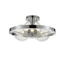 DVI Lighting Courcelette 3 Light Semi Flush Mount in Chrome Finish Model: DVP27011CH-CL