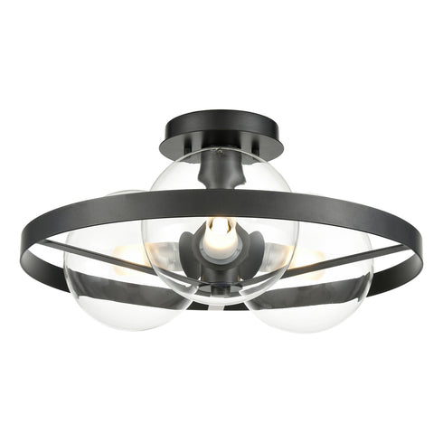 DVI Lighting Courcelette 3 Light Semi Flush Mount in Chrome Finish Model: DVP27011CH-CL