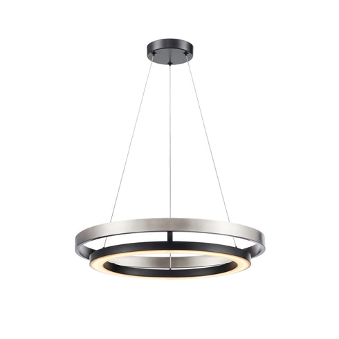 DVI Lighting CYBELE Ø18 Inch LED CHANDELIER in Ebony and Satin Nickel Finish Model: DVP40847EB+BN-CCT